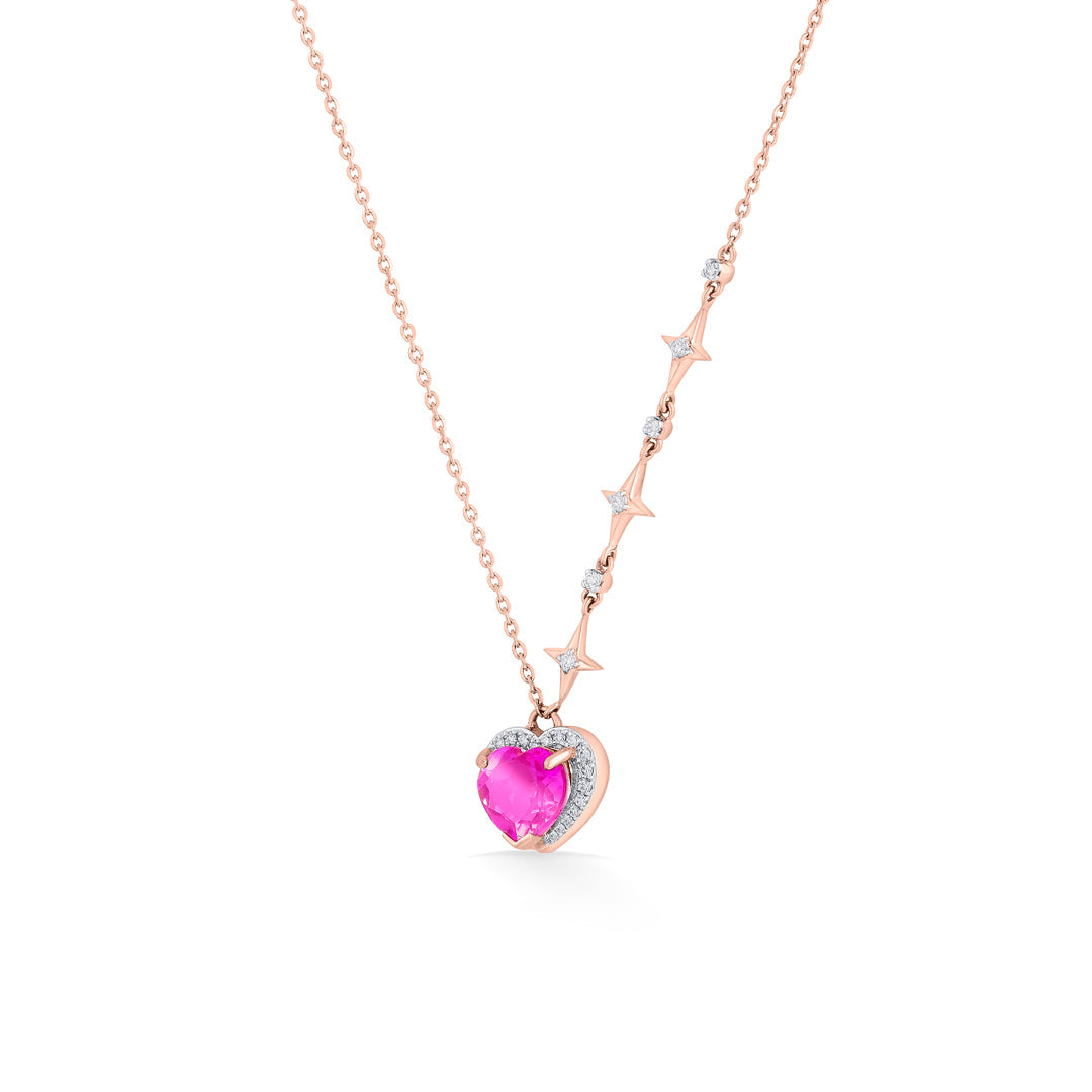 Rosé Muse Diamond & Gold Modern Necklace for Women