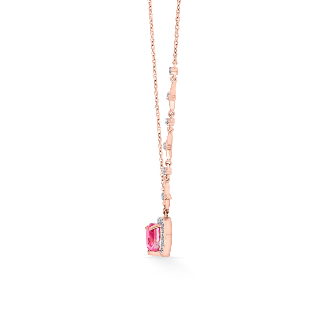 Rosé Muse Diamond & Gold Modern Necklace for Women