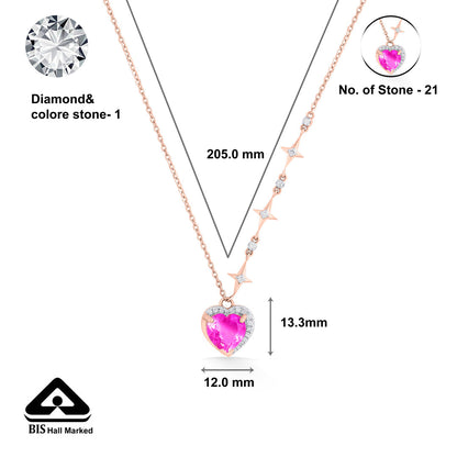 Rosé Muse Diamond & Gold Modern Necklace for Women