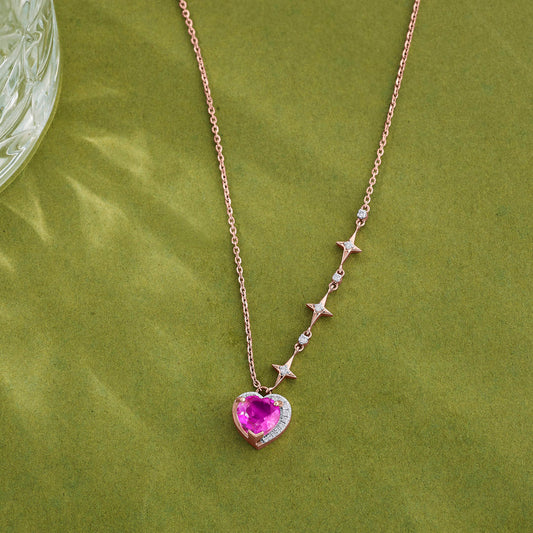 Rosé Muse Diamond & Gold Modern Necklace for Women