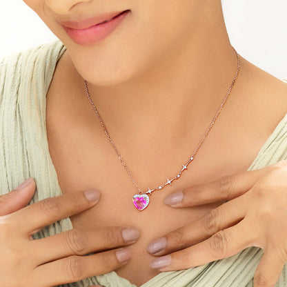 Rosé Muse Diamond & Gold Modern Necklace for Women