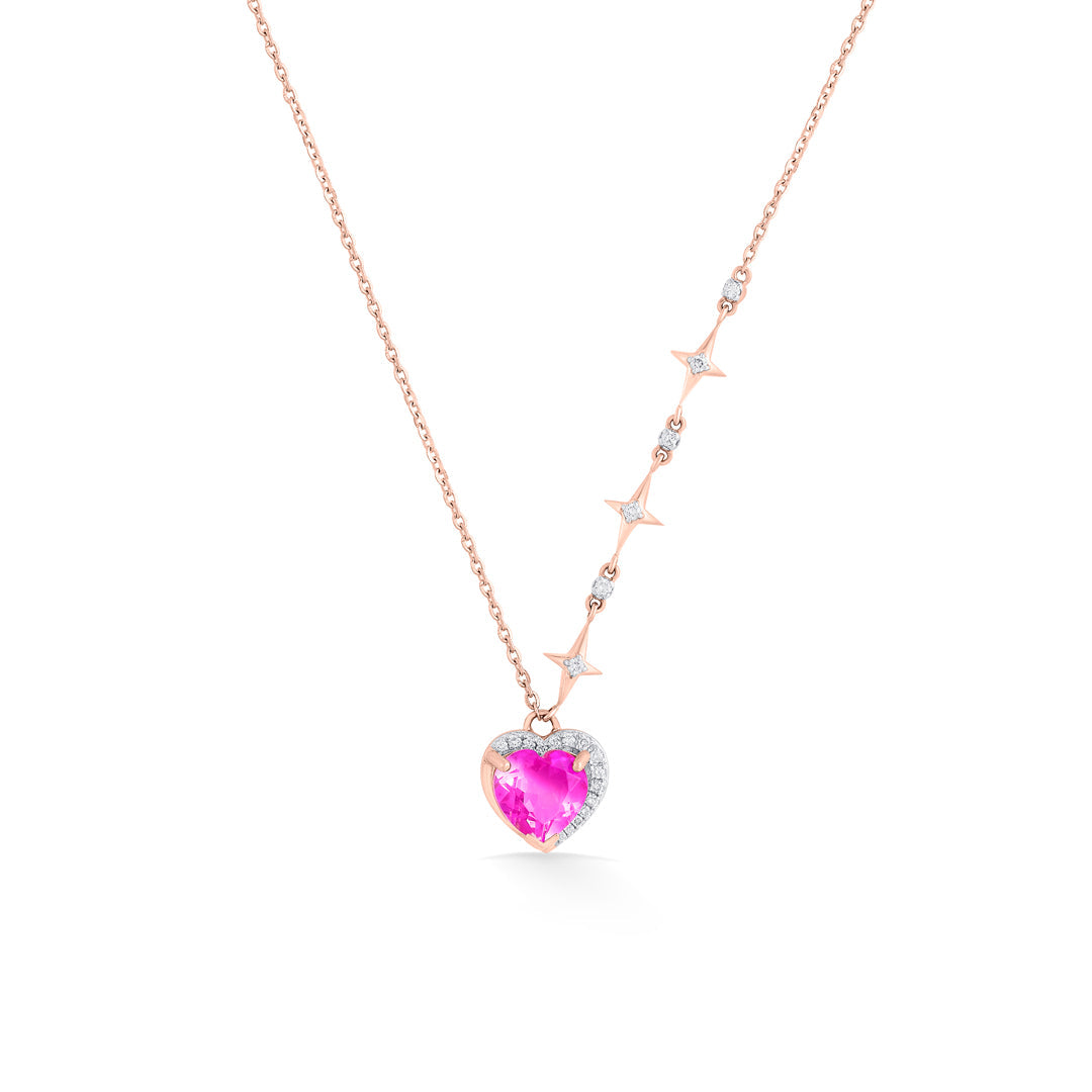 Rosé Muse Diamond & Gold Modern Necklace for Women