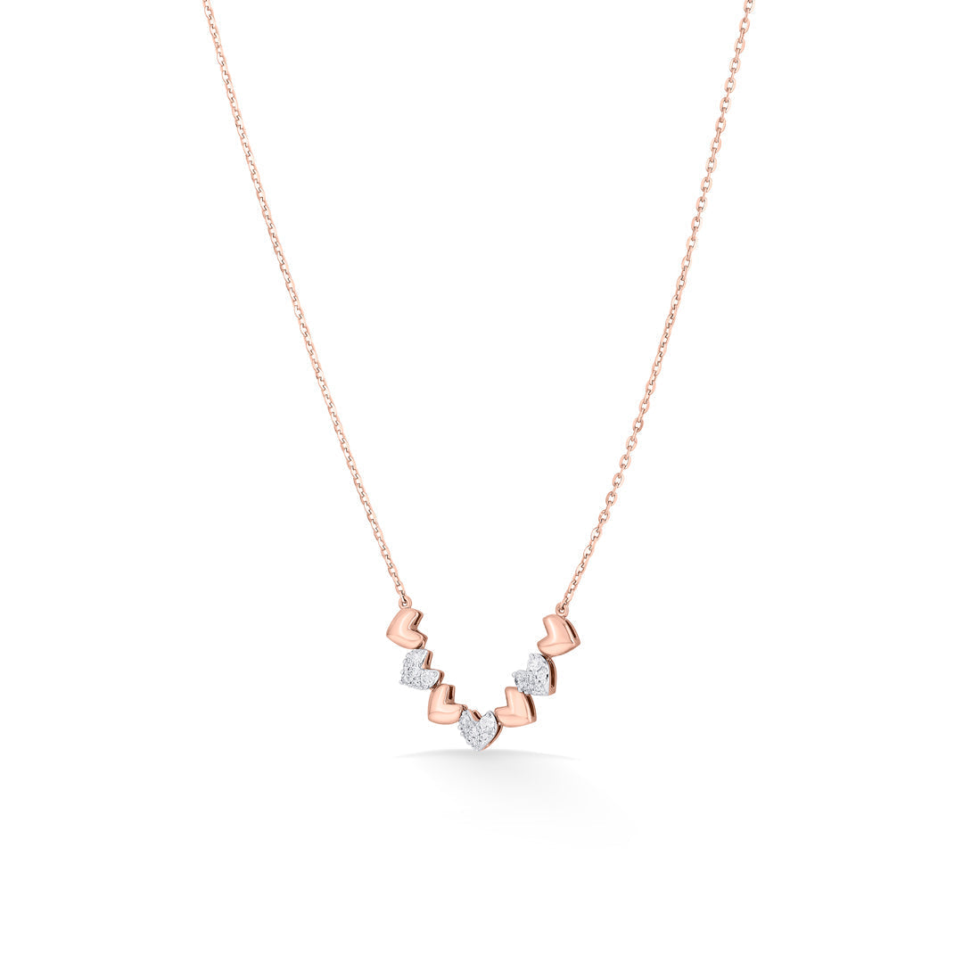 Cupid Link Diamond & Gold Modern Necklace for Women