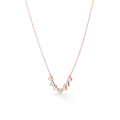 Cupid Link Diamond & Gold Modern Necklace for Women