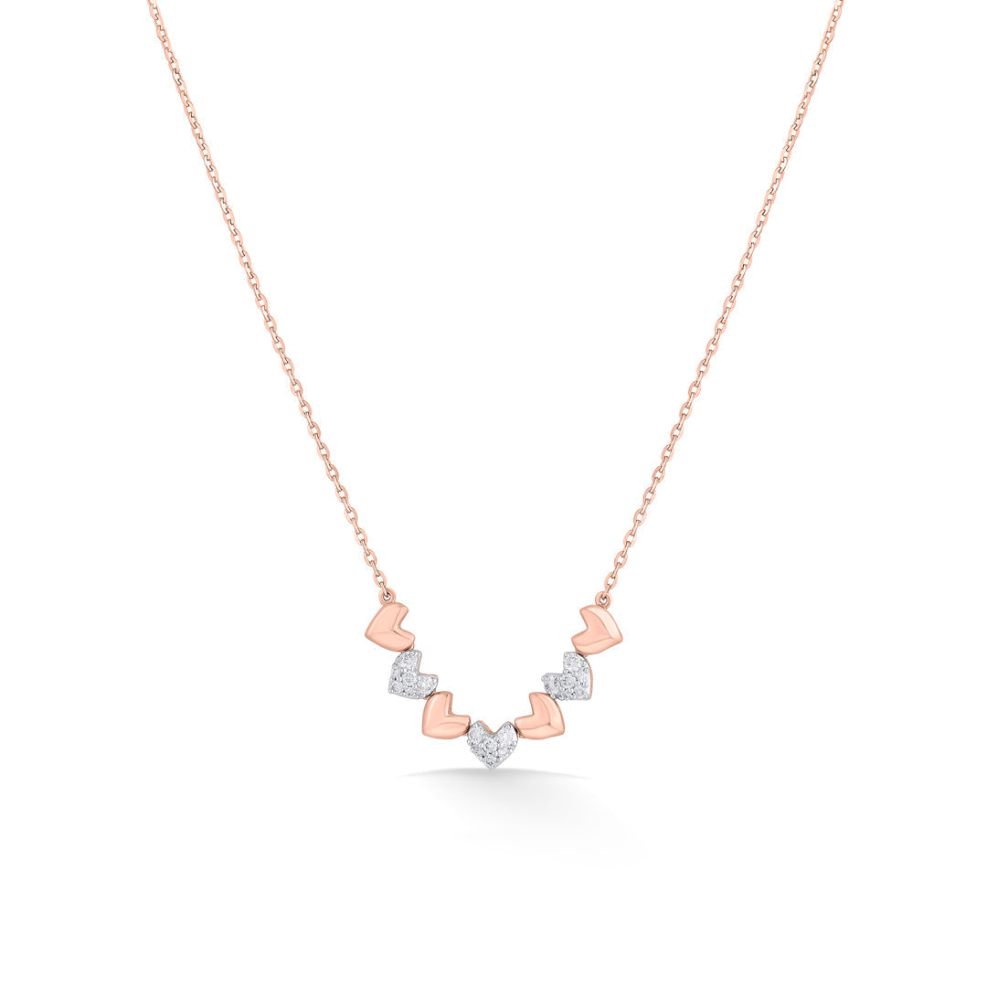 Cupid Link Diamond & Gold Modern Necklace for Women