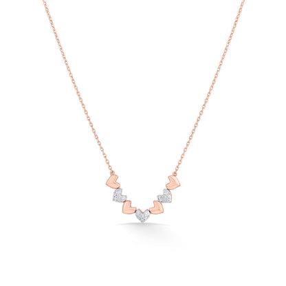 Cupid Link Diamond & Gold Modern Necklace for Women