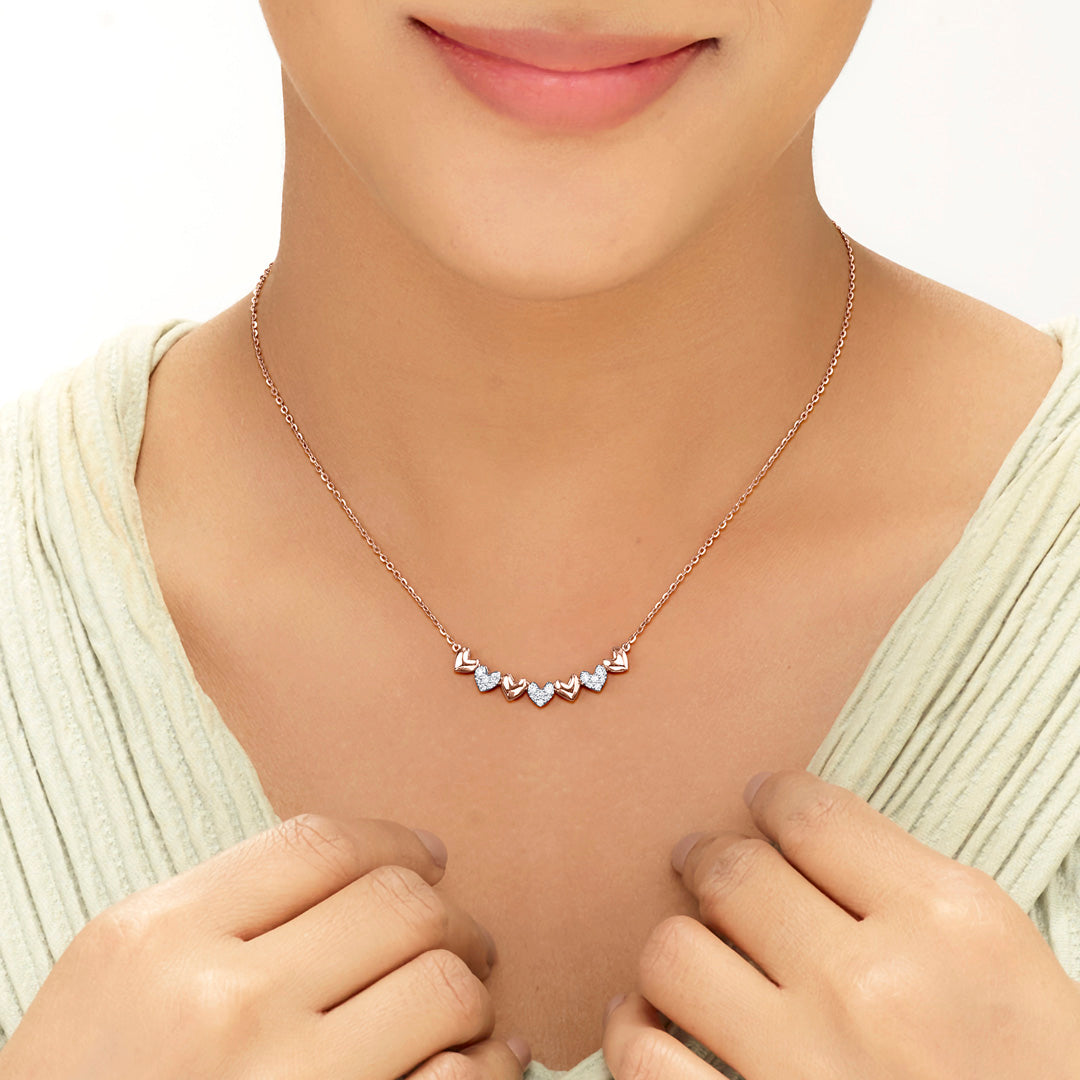 Cupid Link Diamond & Gold Modern Necklace for Women