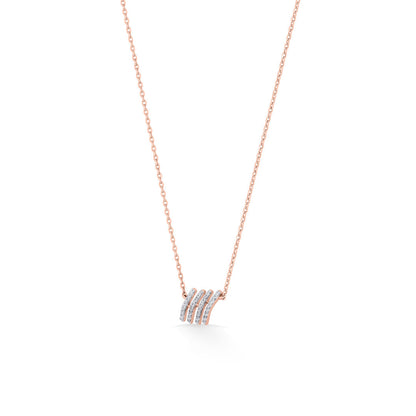 Linear Bar Diamond & Gold Modern Necklace for Women