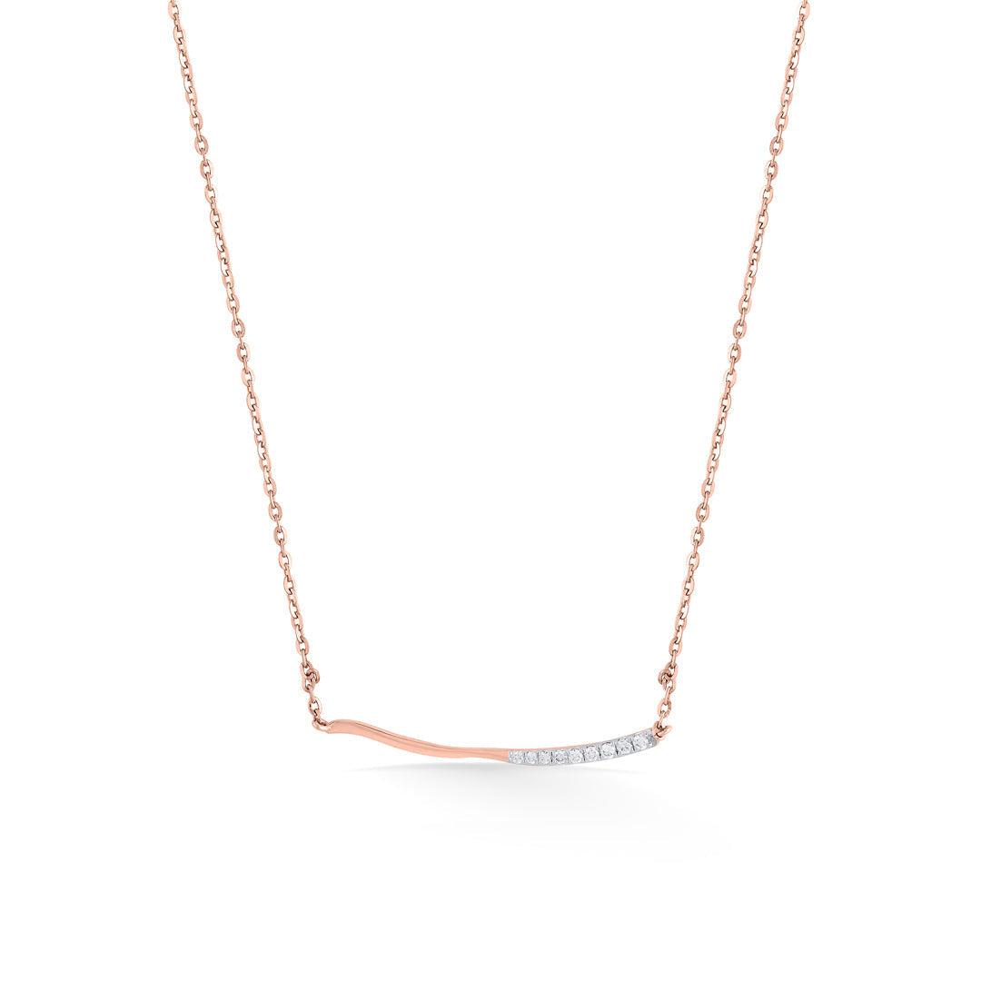 Soft Ray Diamond & Gold Modern Necklace for Women