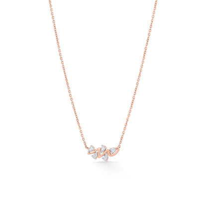 Luminous Line Diamond & Gold Modern Necklace for Women