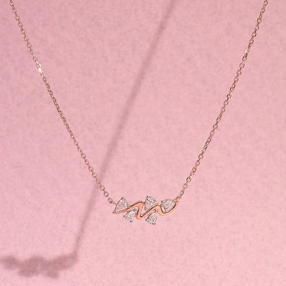 Luminous Line Diamond & Gold Modern Necklace for Women