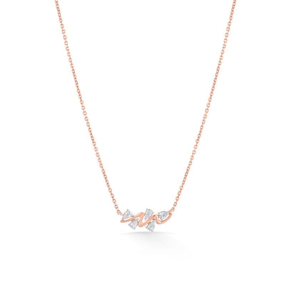 Luminous Line Diamond & Gold Modern Necklace for Women