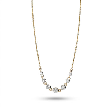 Solstice Sparkle Modern Yellow Gold & Diamond Necklace