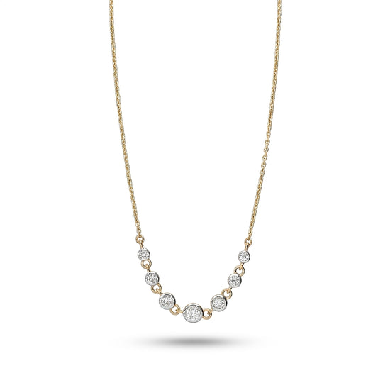 Solstice Sparkle Modern Yellow Gold & Diamond Necklace