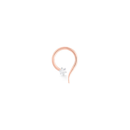 Gem Shine Diamond & Gold Nosepin for Women