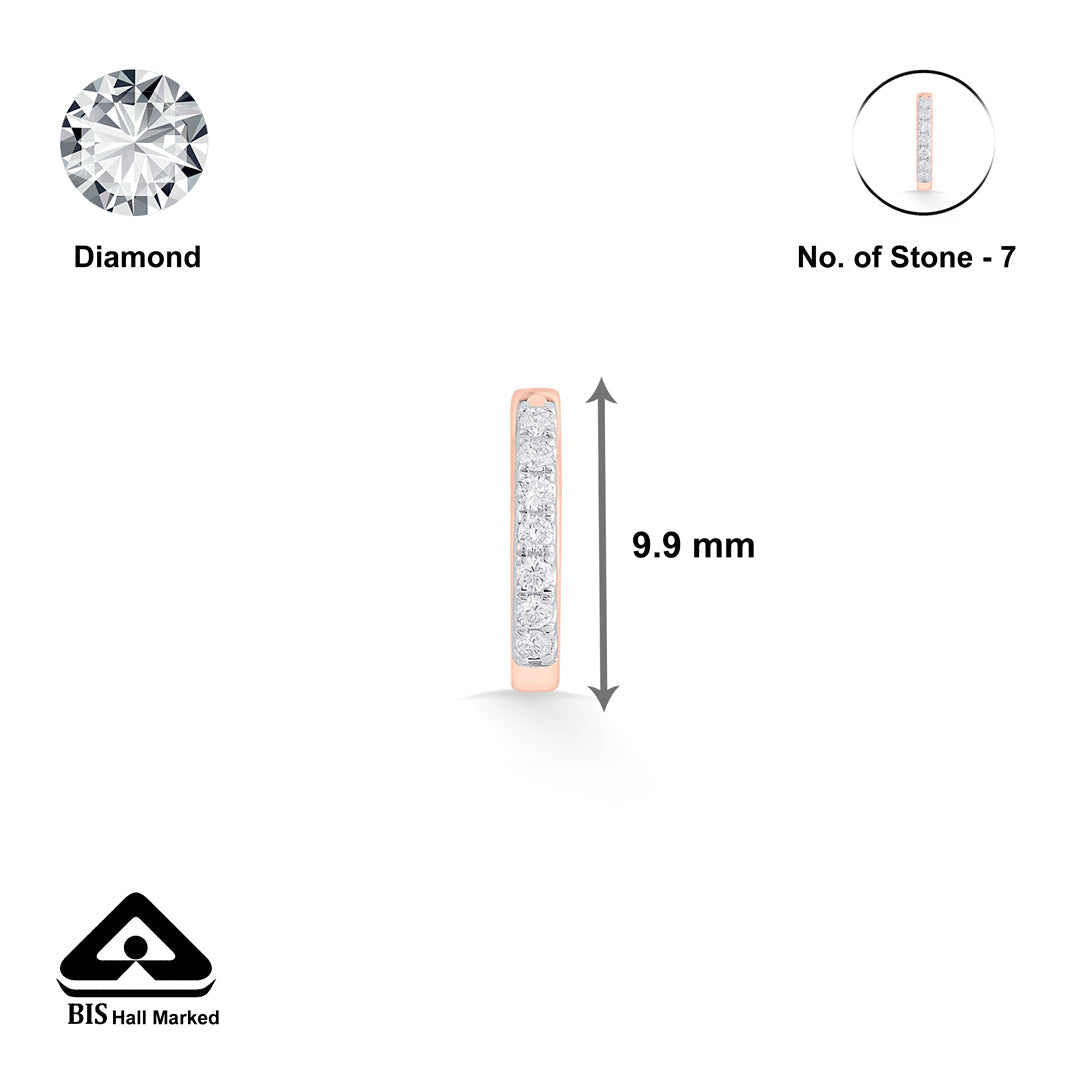 Shine Bar Diamond & Gold Nose Ring for Women