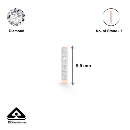 Shine Bar Diamond & Gold Nose Ring for Women