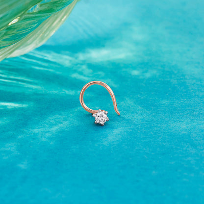 Paris Chic Diamond & Gold Nosepin for Women