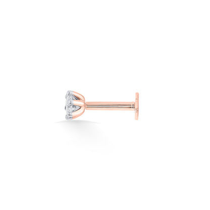 Daisy Bloom Diamond & Gold Nosepin Screw for Women