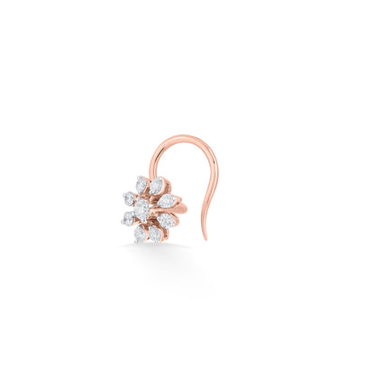 Lily Gleam Diamond & Gold Nosepin for Women