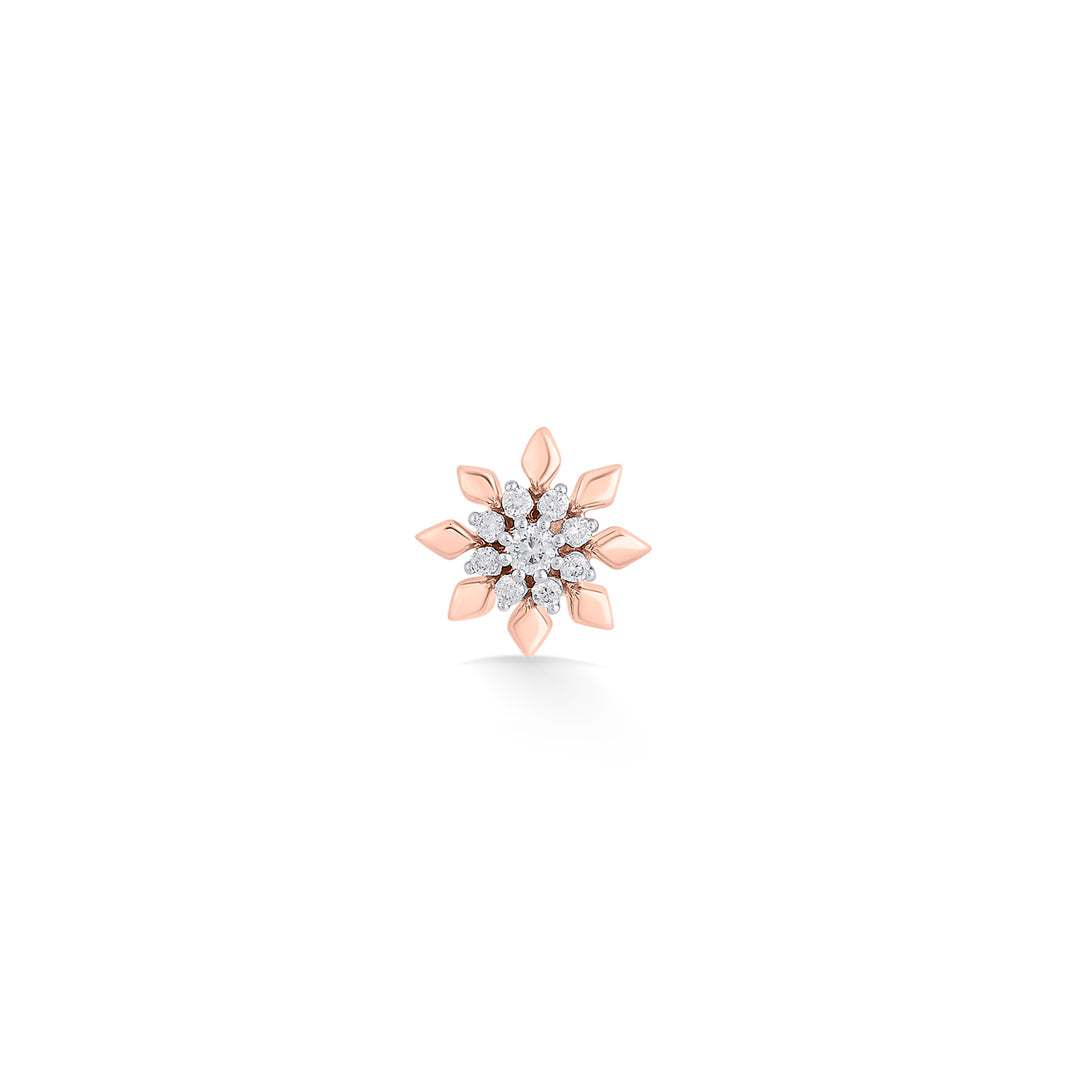 Star Spark Diamond & Gold Nosepin Screw for Women