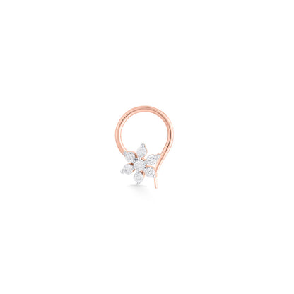 Bloom Shine Diamond & Gold Nosepin for Women