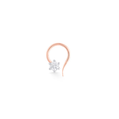 Petunia Glow Diamond & Gold Nosepin for Women