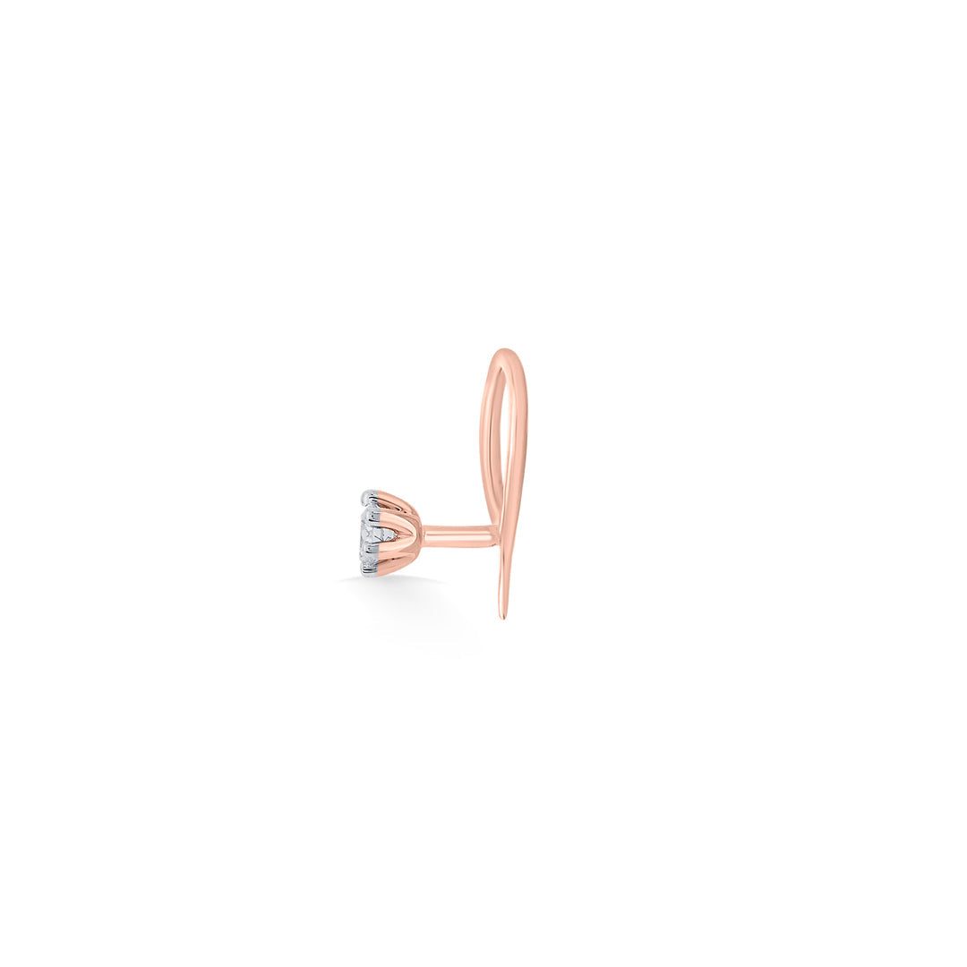 Prism Spark Diamond & Gold Nosepin for Women