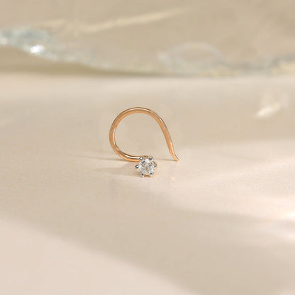 Prism Spark Diamond & Gold Nosepin for Women