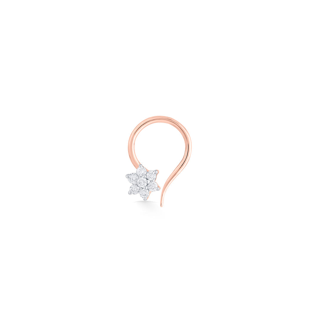 Stellar Shine Diamond & Gold Nosepin for Women
