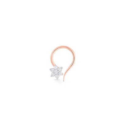 Stellar Shine Diamond & Gold Nosepin for Women