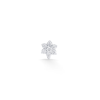 Crystal Bloom Diamond & Gold Nosepin Screw for Women