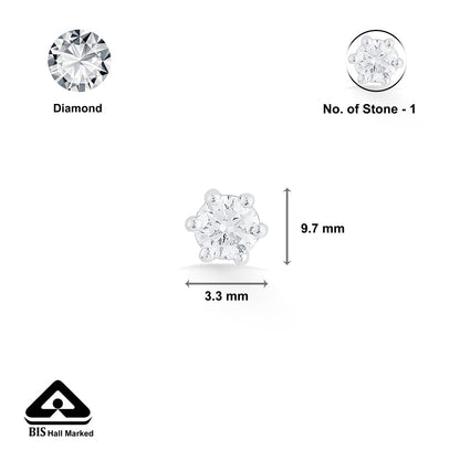 Pearl Glow Diamond & Gold Nosepin Screw for Women