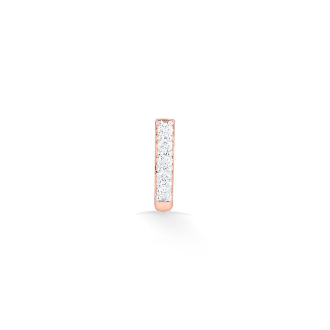 Gleam Line Diamond & Gold Nosepin Screw for Women