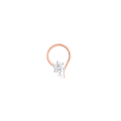 Belle Shine Diamond & Gold Nosepin for Women