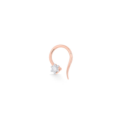 Morning Dew Diamond & Gold Nosepin Screw for Women