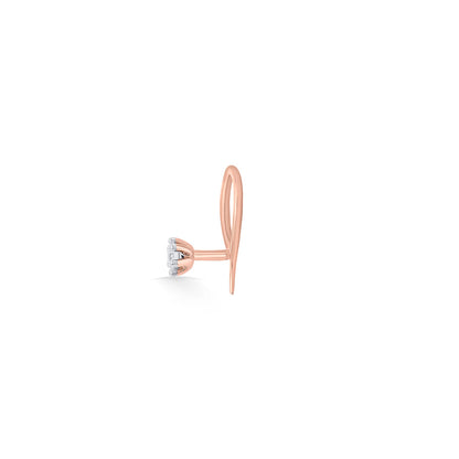 Morning Dew Diamond & Gold Nosepin Screw for Women