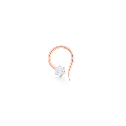 Morning Dew Diamond & Gold Nosepin Screw for Women