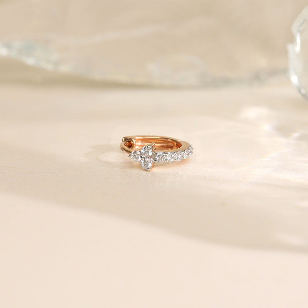 Celeste Shine Diamond & Gold Nose Ring for Women