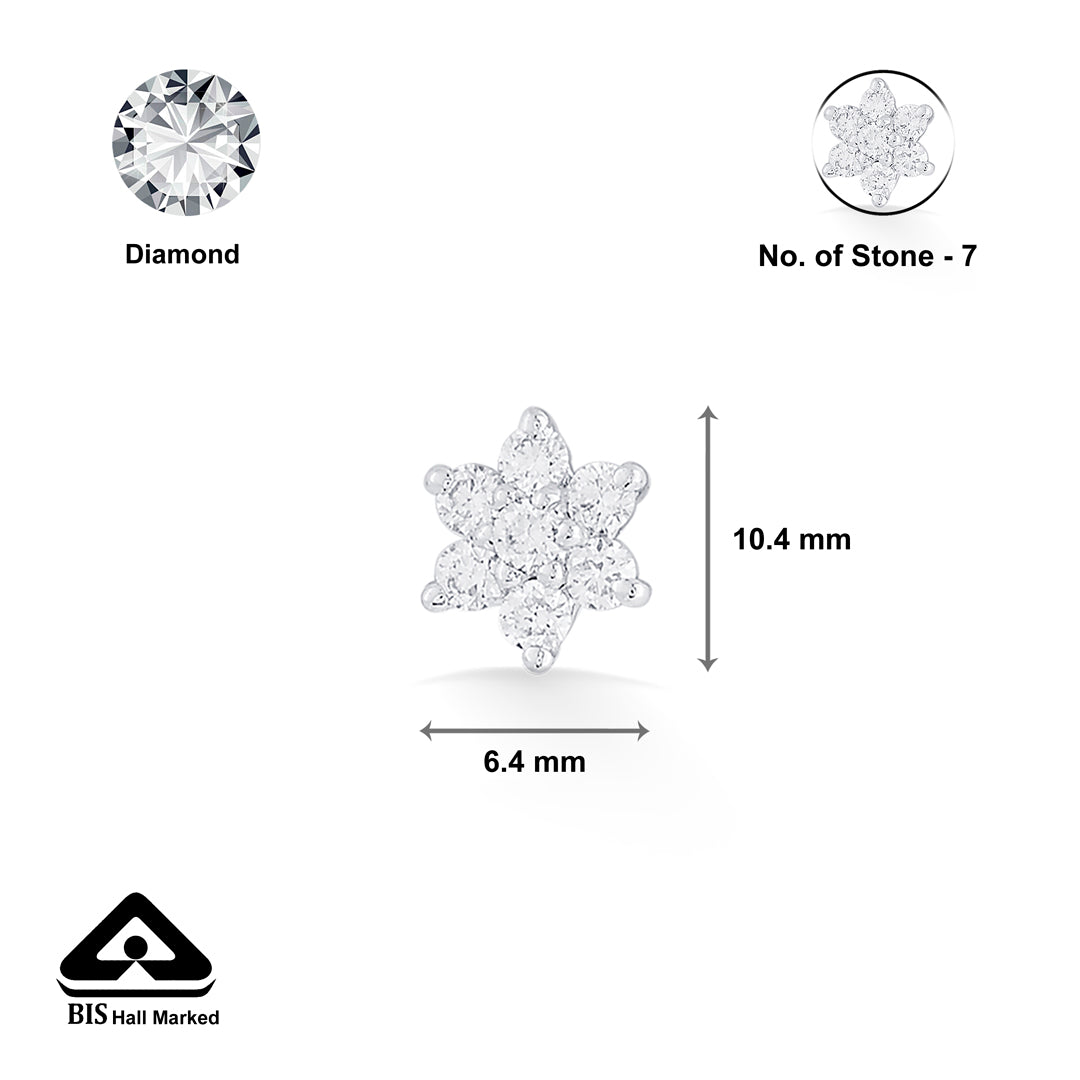 Nova Star Diamond & Gold Nosepin for Women