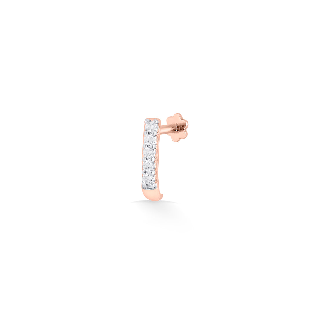 Axis Shine Diamond & Gold Nosepin Screw for Women