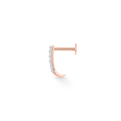 Axis Shine Diamond & Gold Nosepin Screw for Women