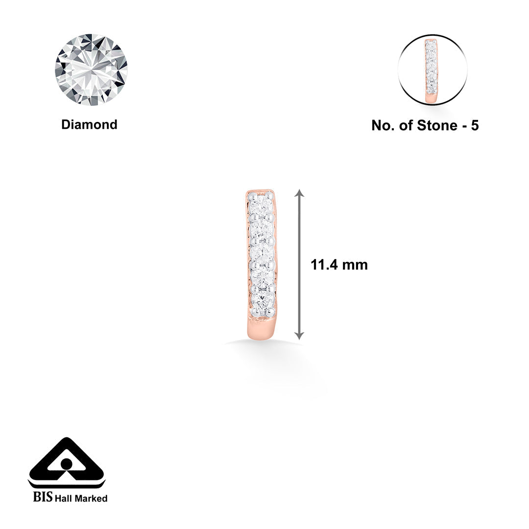 Axis Shine Diamond & Gold Nosepin Screw for Women
