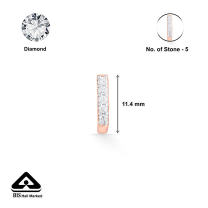 Axis Shine Diamond & Gold Nosepin Screw for Women