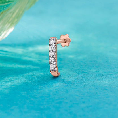 Axis Shine Diamond & Gold Nosepin Screw for Women