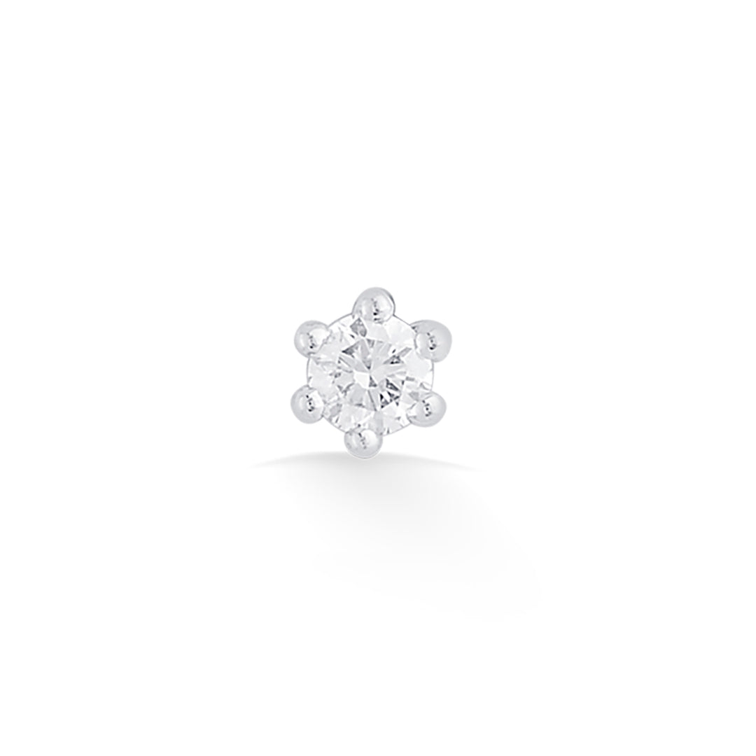 Bloom Spark Diamond & Gold Nosepin Screw for Women