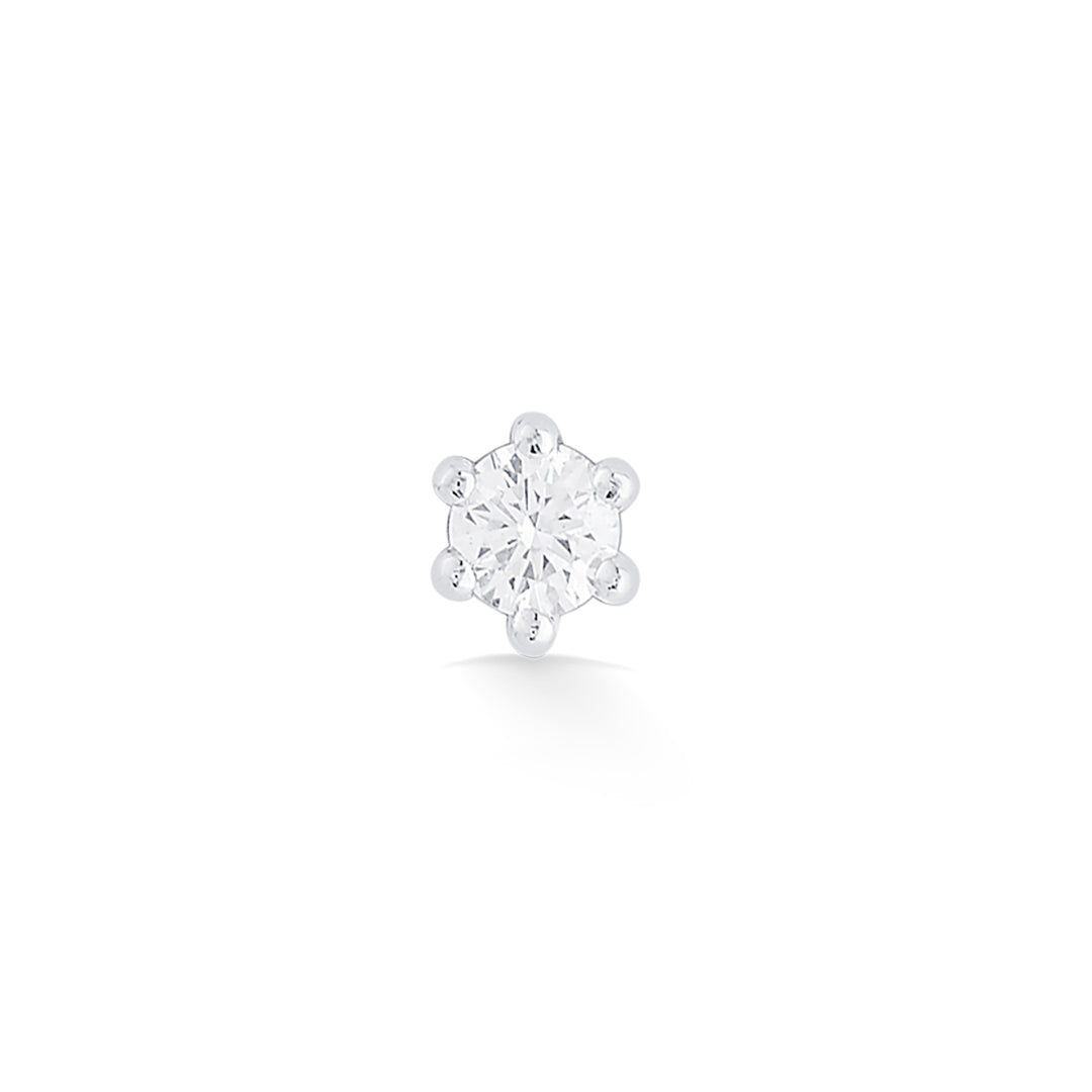 Dew Charm Diamond & Gold Nosepin Screw for Women