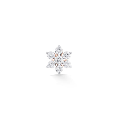 Crystal Bloomlet Diamond & Gold Nosepin Screw for Women