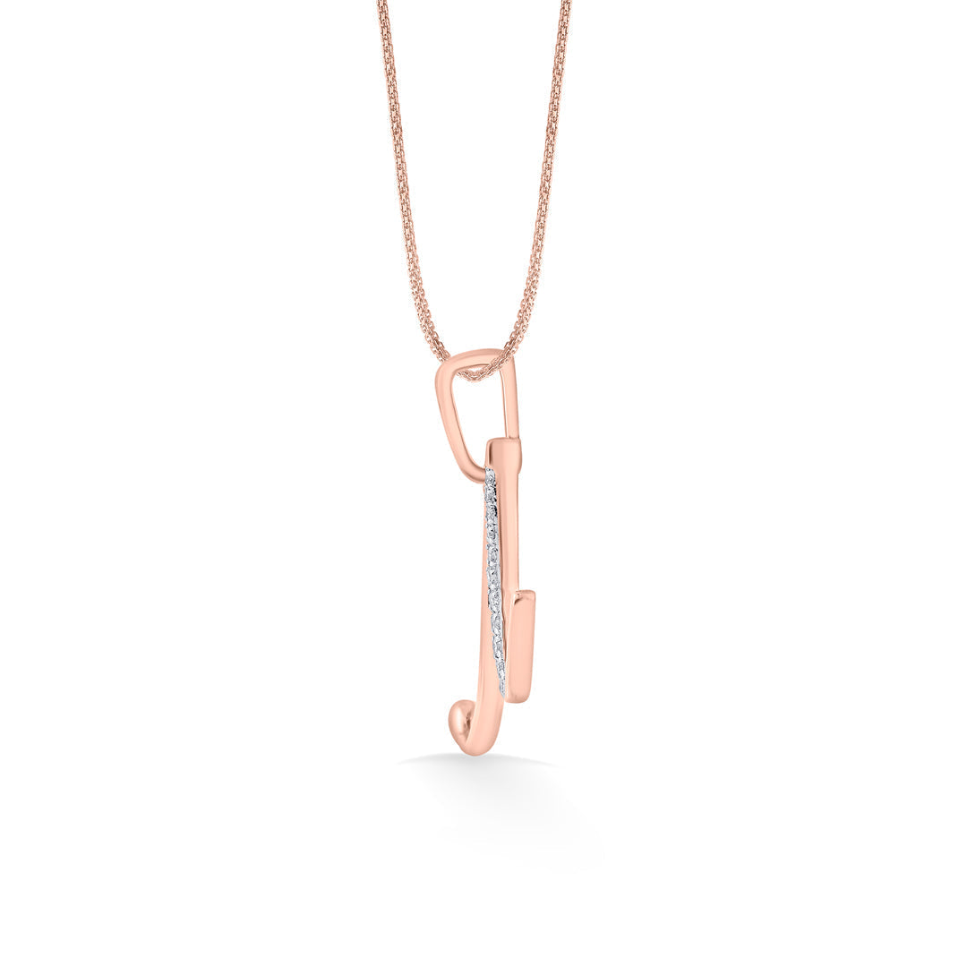 Aura A Diamond & Gold Alphabet Pendant for Women