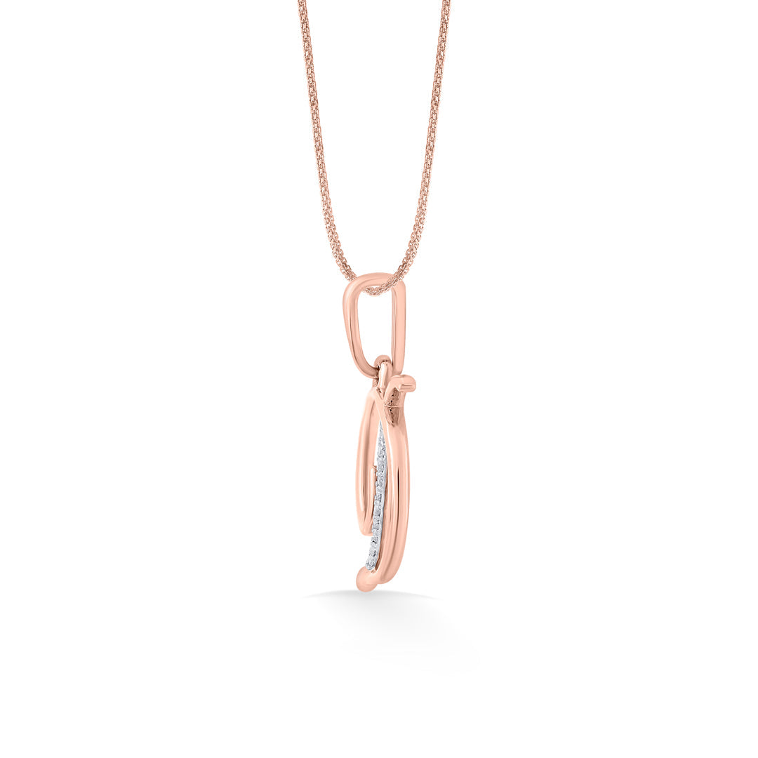 Dream D Diamond & Gold Alphabet Pendant for Women
